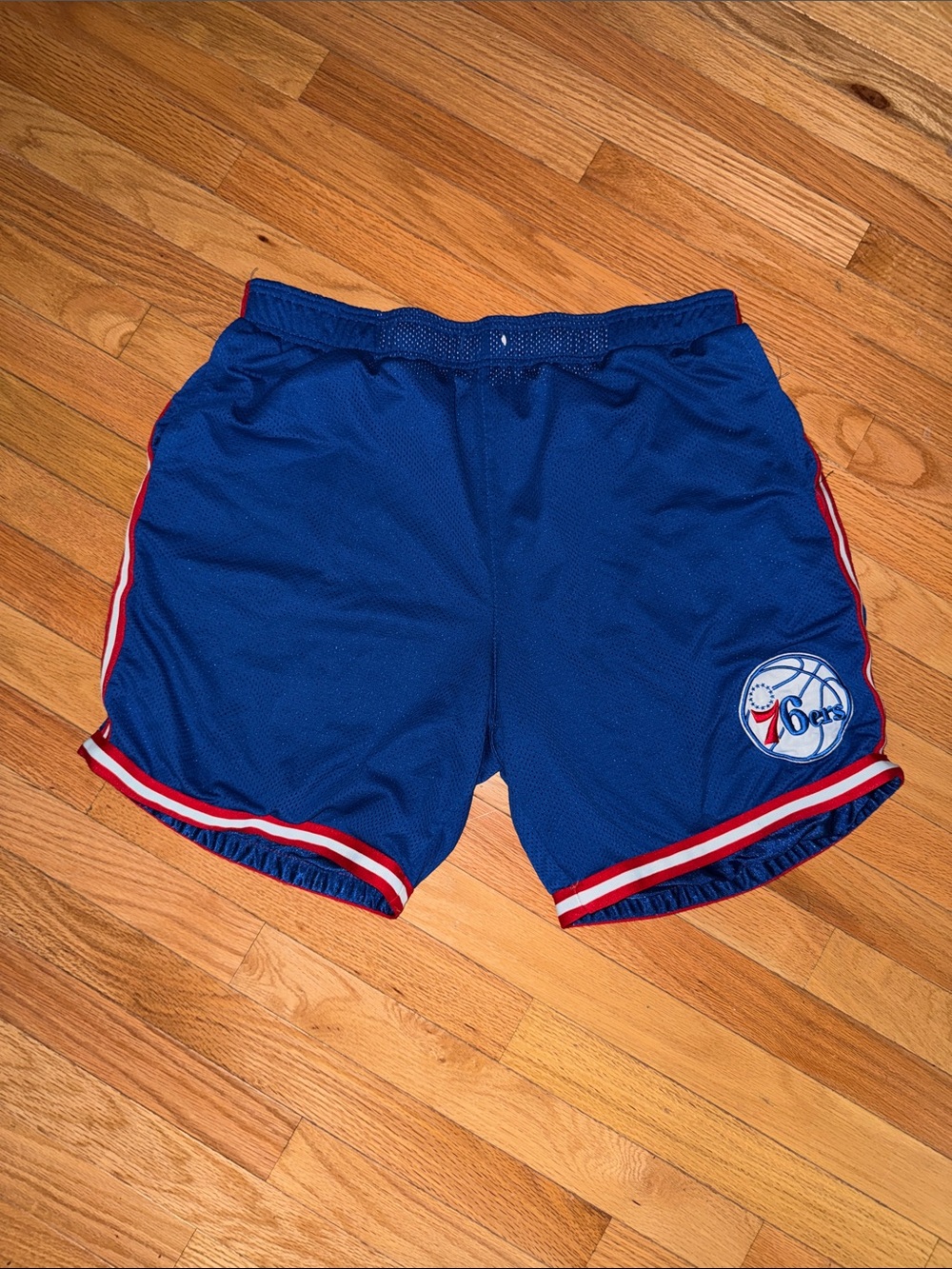 Mitchell & Ness NBA Blue Red White Philadelphia 76ers Men's Shorts